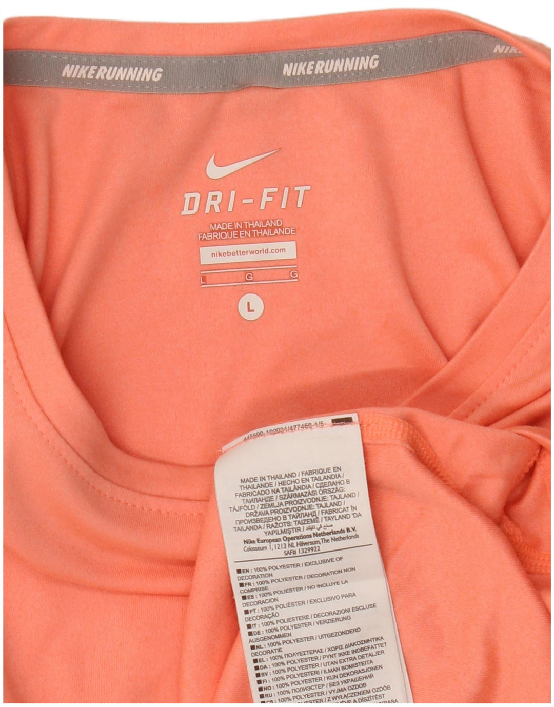 NIKE Womens Dri Fit Top Long Sleeve UK 16 Large Pink Polyester
