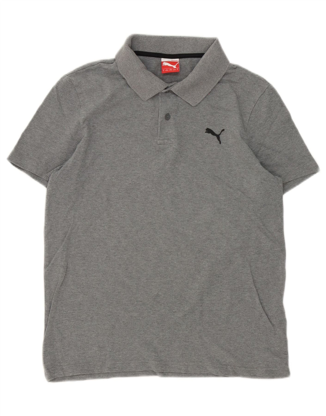 Puma Mens Polo Shirt Medium Grey Cotton