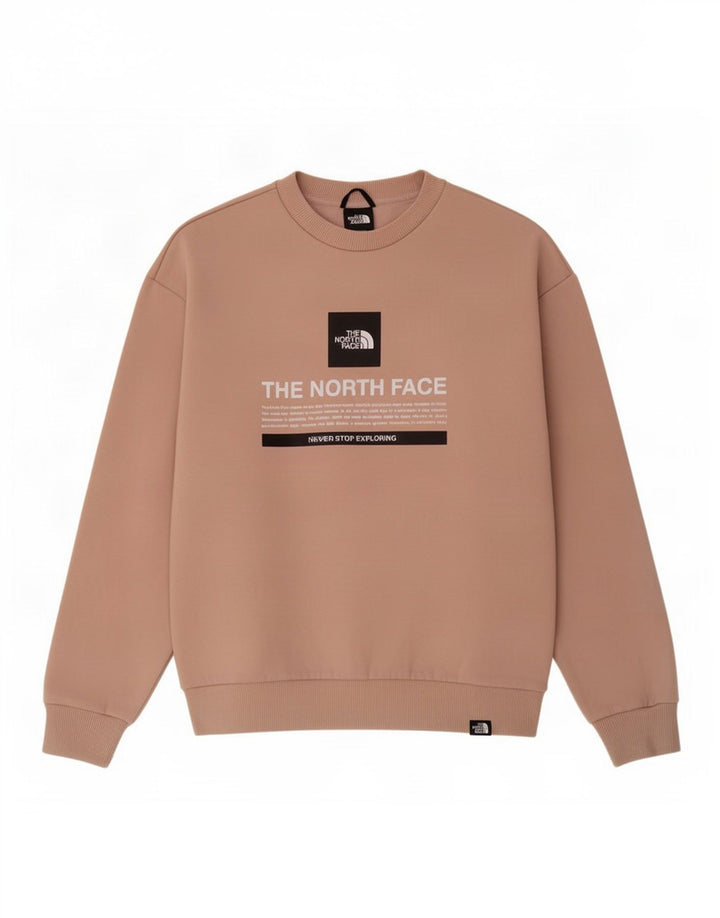 The North Face Womens Graphic Oversized Sweatshirt Jumper UK 10 Small Pink