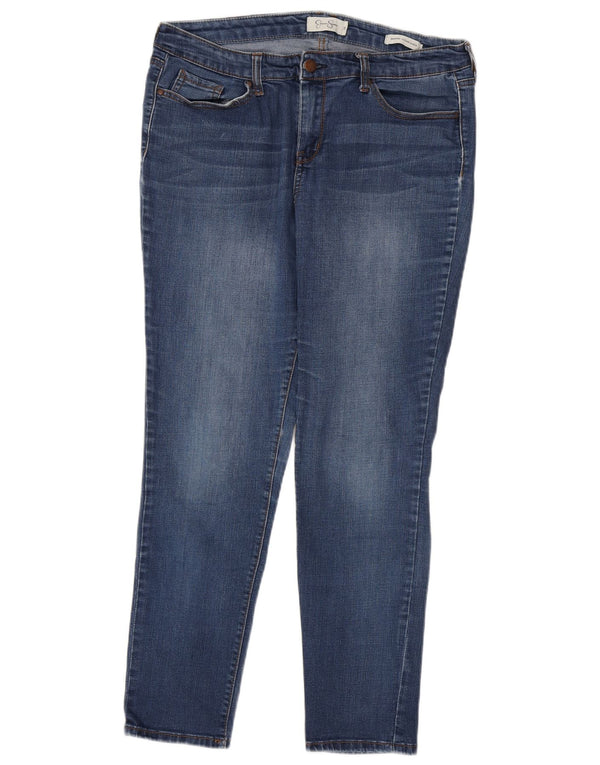 Vintage Womens Skinny Jeans W31 L28 Blue Cotton