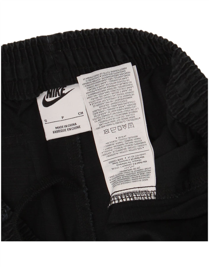 Nike Mens Cargo Shorts Small W27 Black Pinstripe Cotton