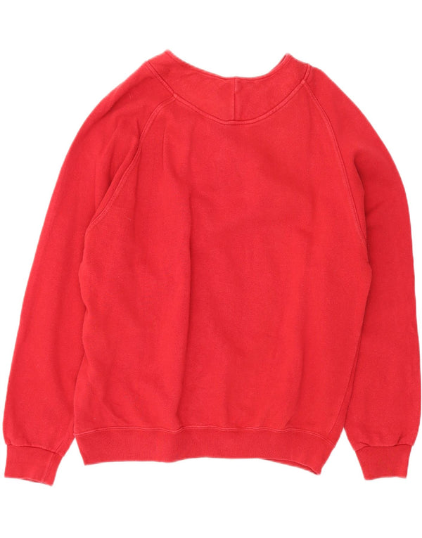 Levi's Womens Oversized Button Neck Sweatshirt Jumper UK 16 Large Red