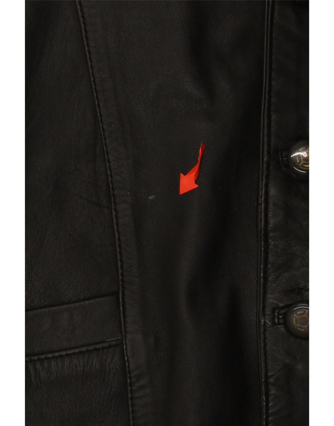 VINTAGE Mens Leather Waistcoat Medium Black