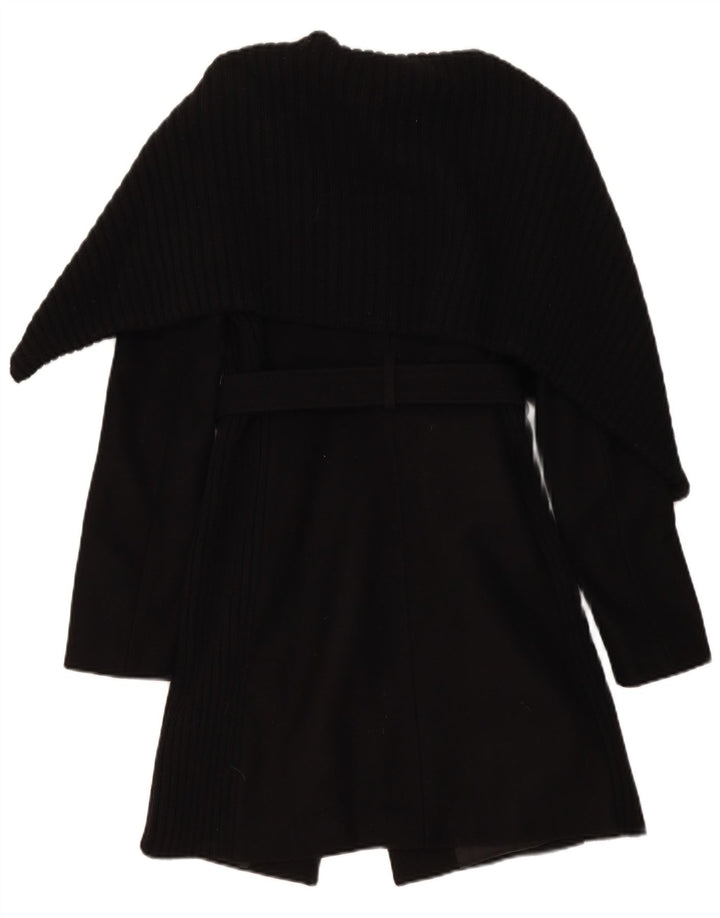 Pinko Womens Overcoat UK 8 Small Black Wool