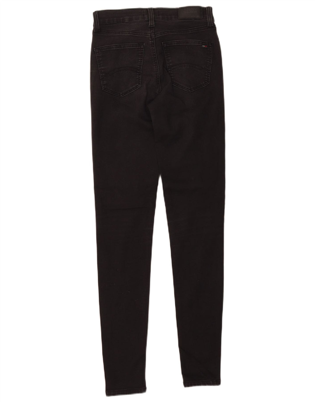 TOMMY HILFIGER Womens Mid Rise Skinny Jeans W25 L32  Black Cotton