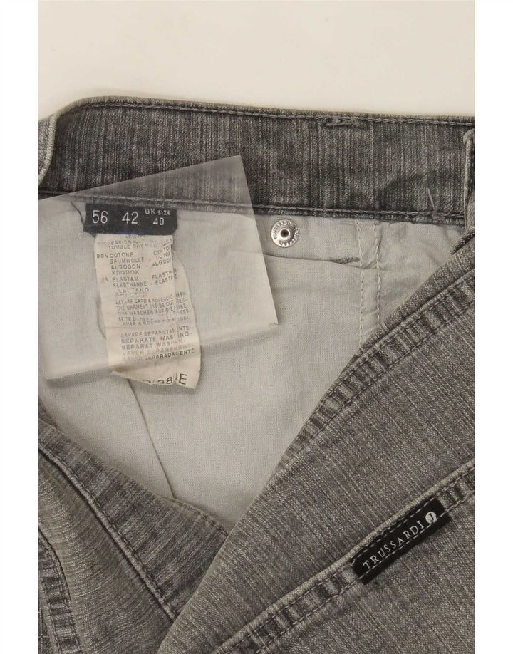 Trussardi Mens Straight Jeans W36 L31 Grey Cotton