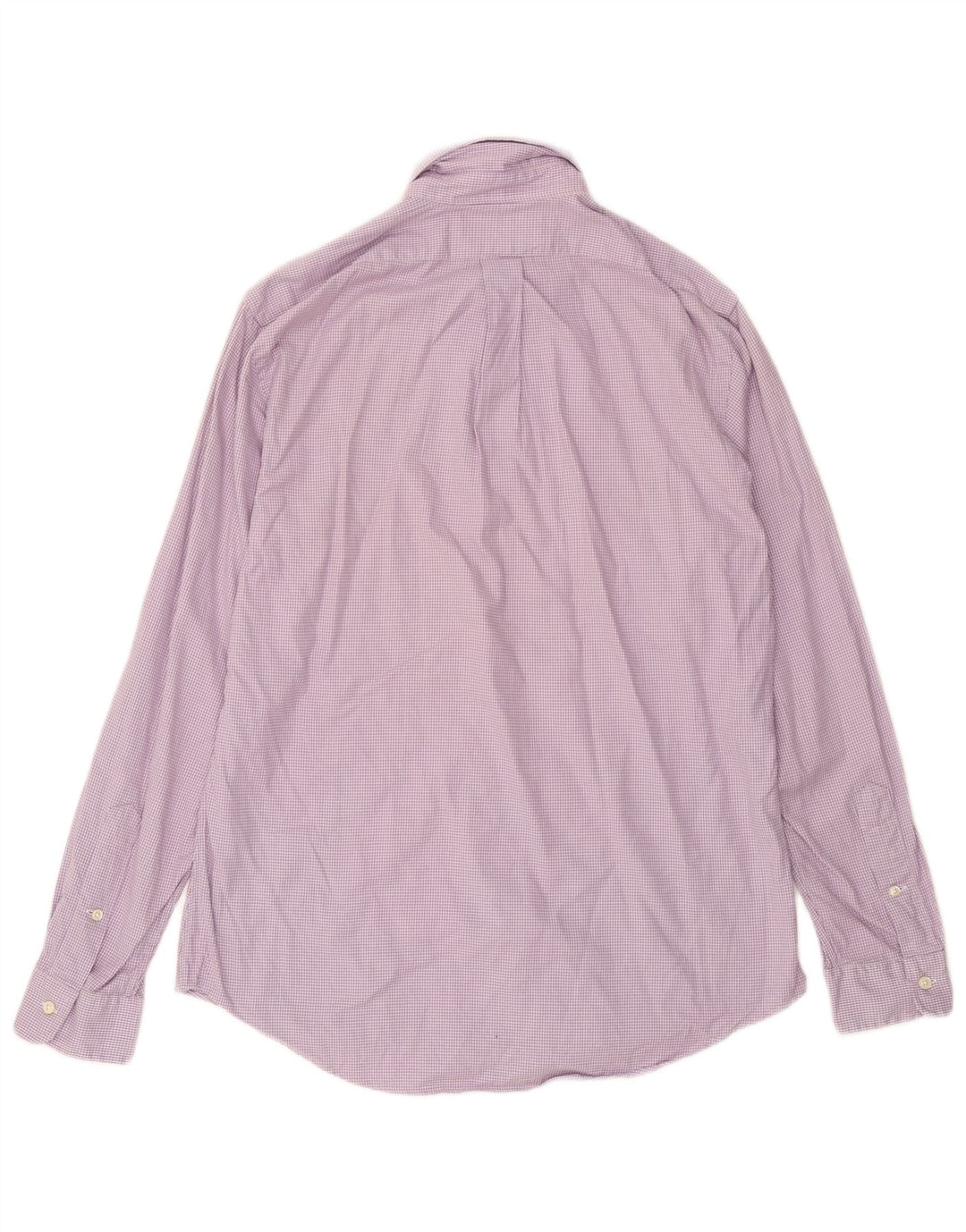 Ralph Lauren Mens Custom Fit Shirt Medium Purple Houndstooth Cotton
