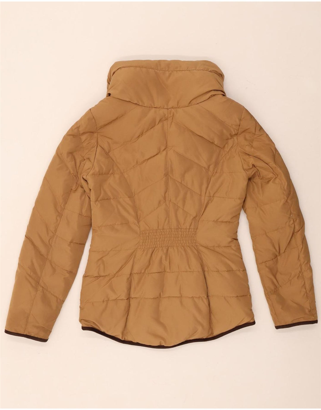 Joules Womens Padded Jacket UK 8 Small Beige Polyester