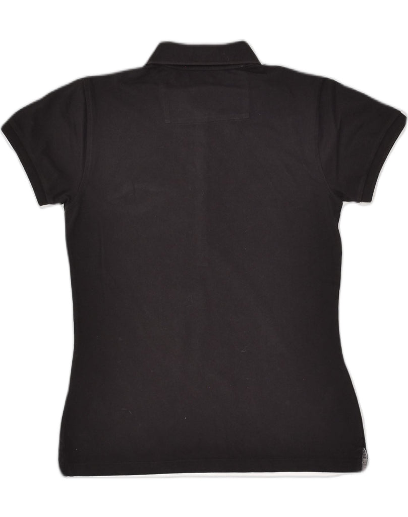 SLAM Womens Polo Shirt UK 10 Small Black Cotton | Vintage Slam | Thrift | Second-Hand Slam | Used Clothing | Messina Hembry 