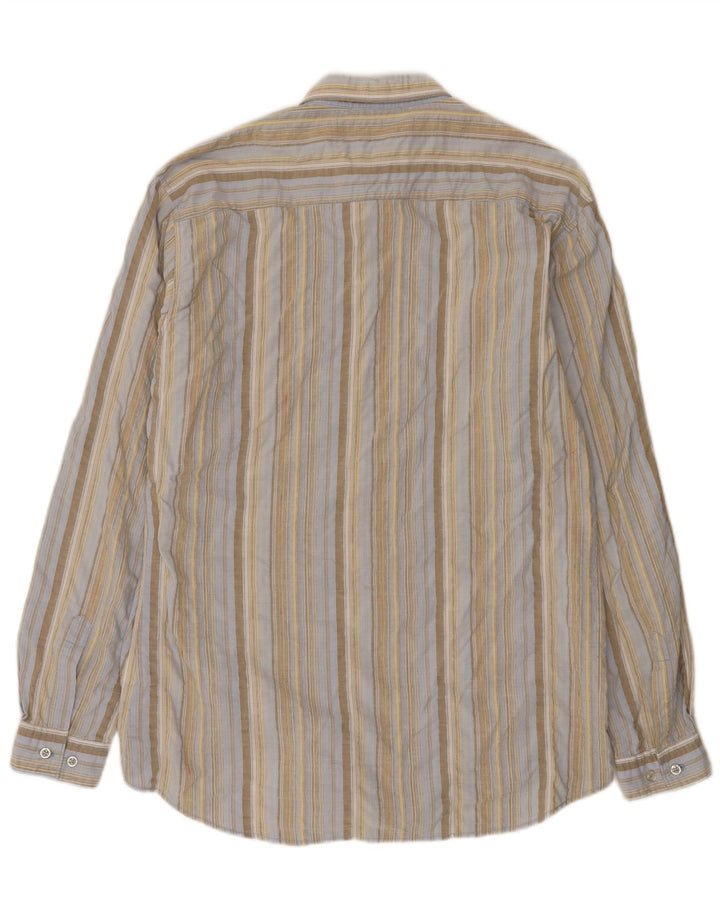 Marlboro Classics Mens Shirt XL Blue Striped Cotton