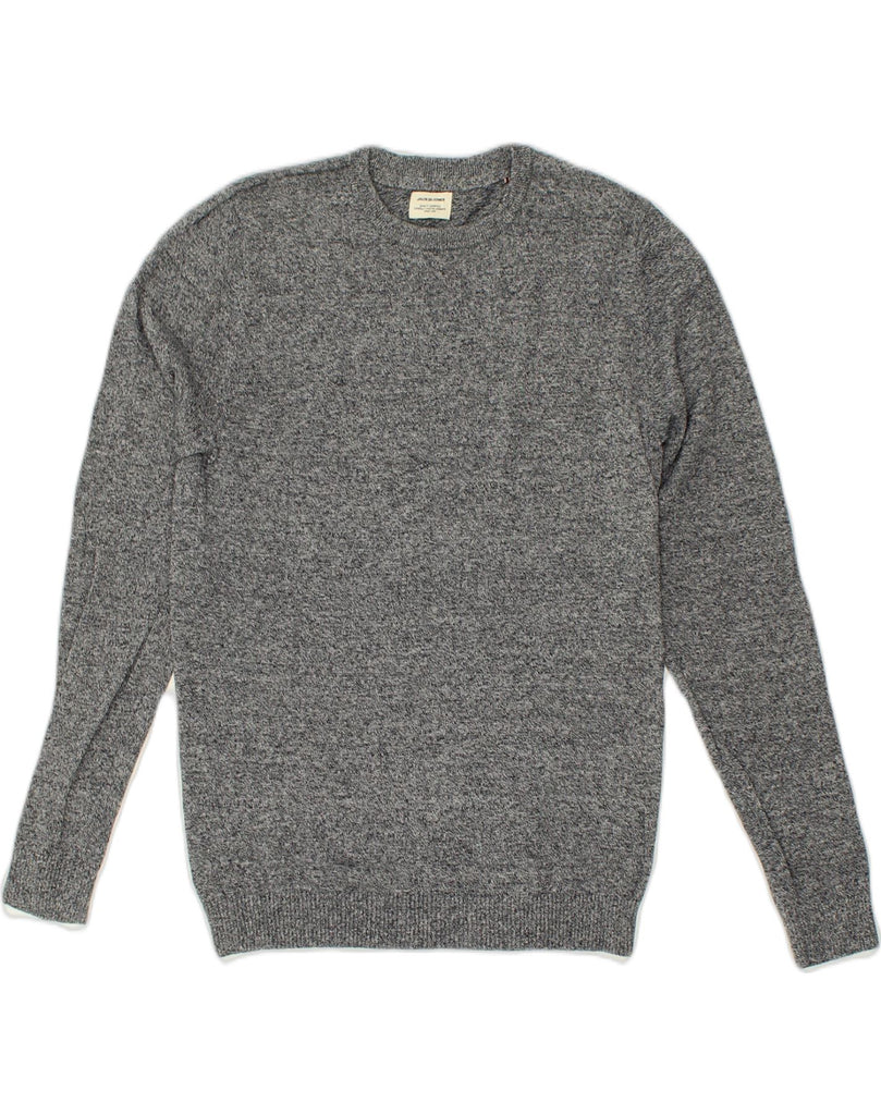 JACK & JONES Mens Crew Neck Jumper Sweater Small Grey Flecked Cotton | Vintage Jack & Jones | Thrift | Second-Hand Jack & Jones | Used Clothing | Messina Hembry 