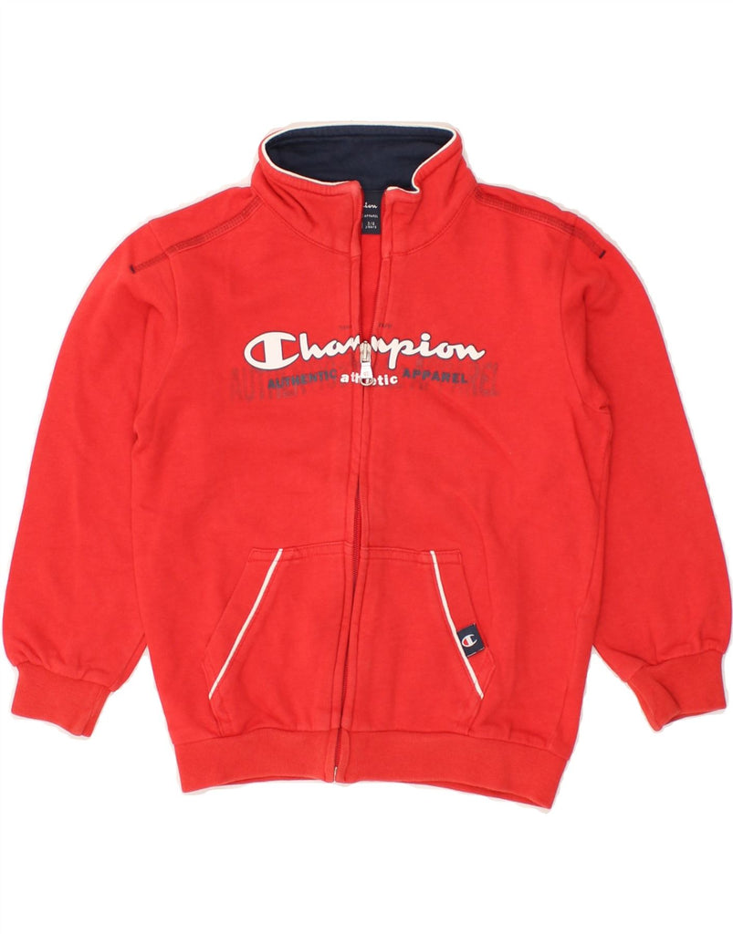 CHAMPION Boys Graphic Tracksuit Top Jacket 3-4 Years 2XS Red Cotton | Vintage Champion | Thrift | Second-Hand Champion | Used Clothing | Messina Hembry 