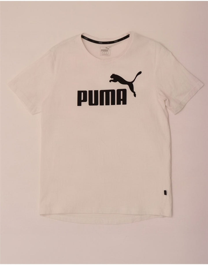 Puma Mens Graphic T-Shirt Top Medium White