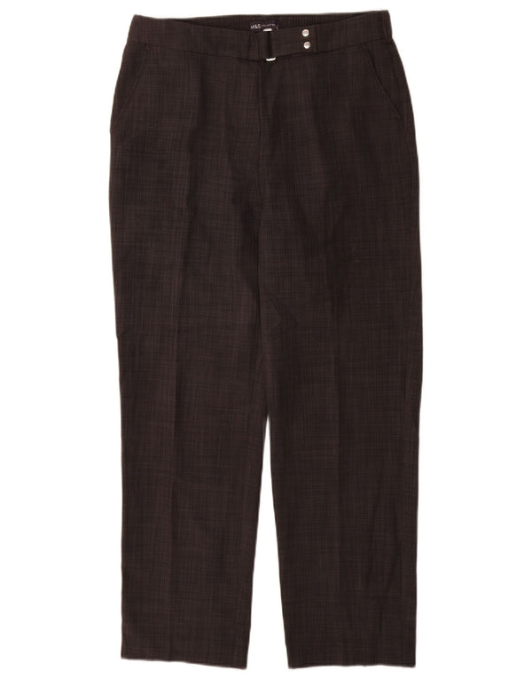 Marks & Spencer Womens Straight Chino Trousers UK 10 Small W28 L27 Grey
