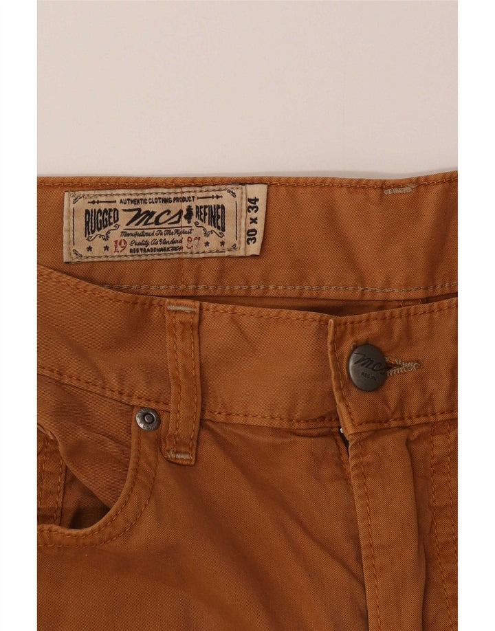 Marlboro Classics Mens Regular Straight Casual Trousers W30 L34 Brown