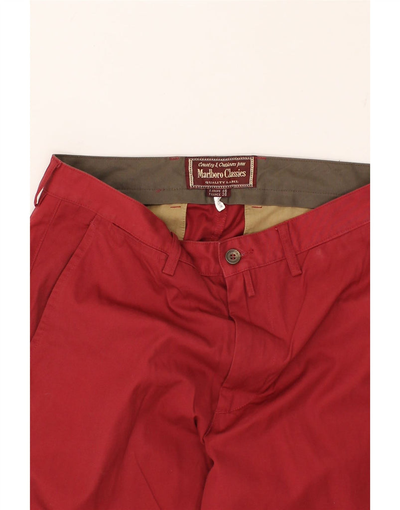 MARLBORO CLASSICS Mens Straight Casual Trousers EU 46 Small W30 L30  Red | Vintage Marlboro Classics | Thrift | Second-Hand Marlboro Classics | Used Clothing | Messina Hembry 