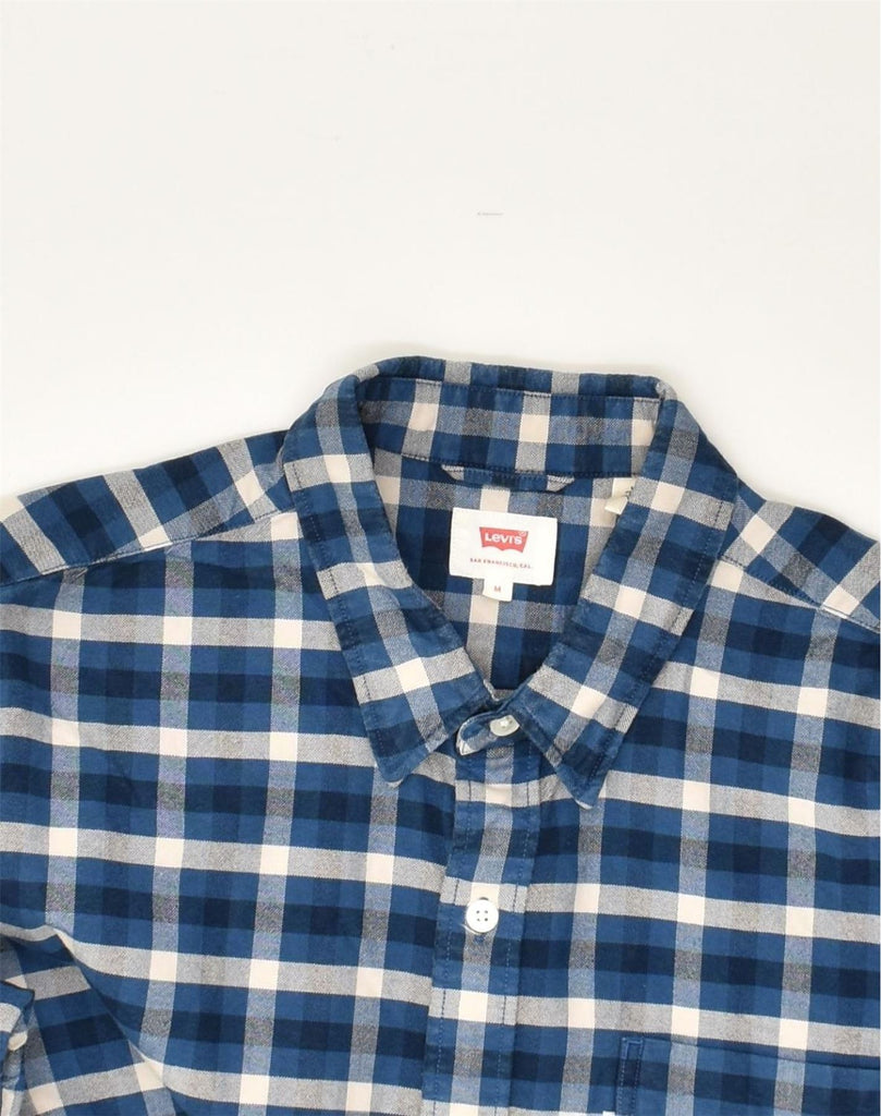 LEVI'S Mens Shirt Medium Blue Check Cotton | Vintage Levi's | Thrift | Second-Hand Levi's | Used Clothing | Messina Hembry 