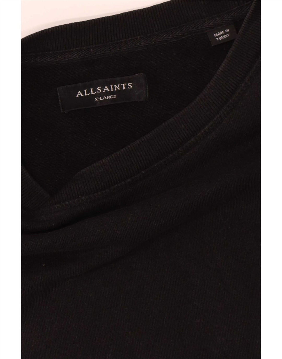 All Saints Mens Sweatshirt Jumper XL Black Cotton