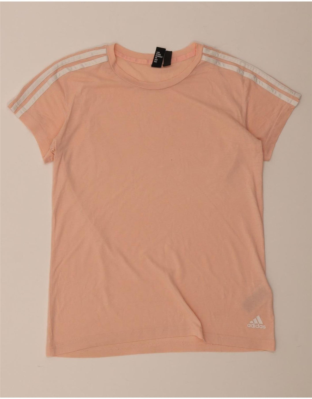 Adidas Womens T-Shirt Top UK 16/18 Large Pink Polyester