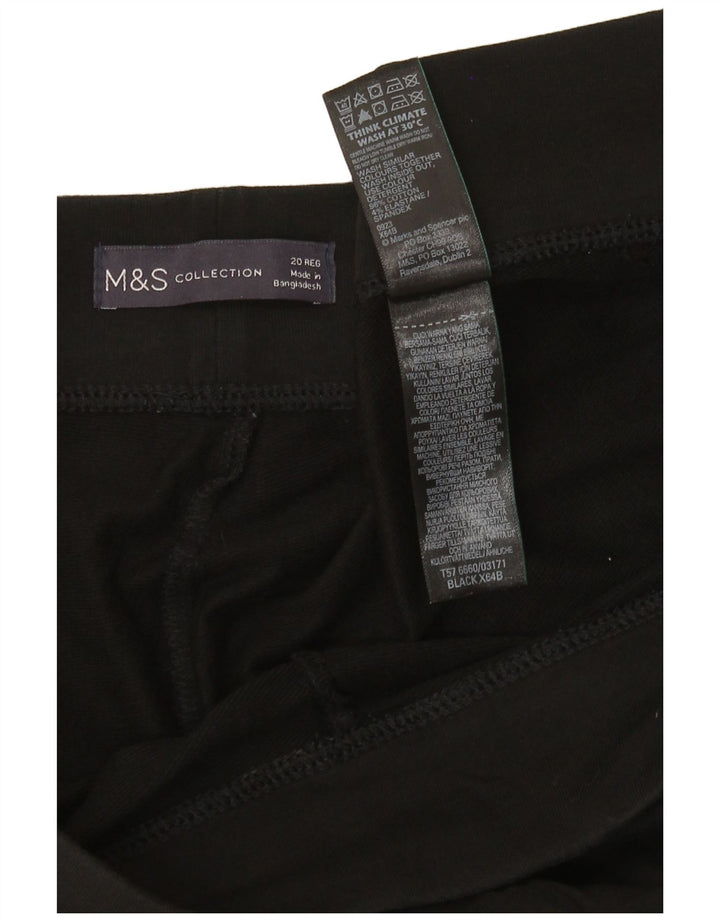 Marks & Spencer Womens Leggings UK 20 2XL Black Cotton