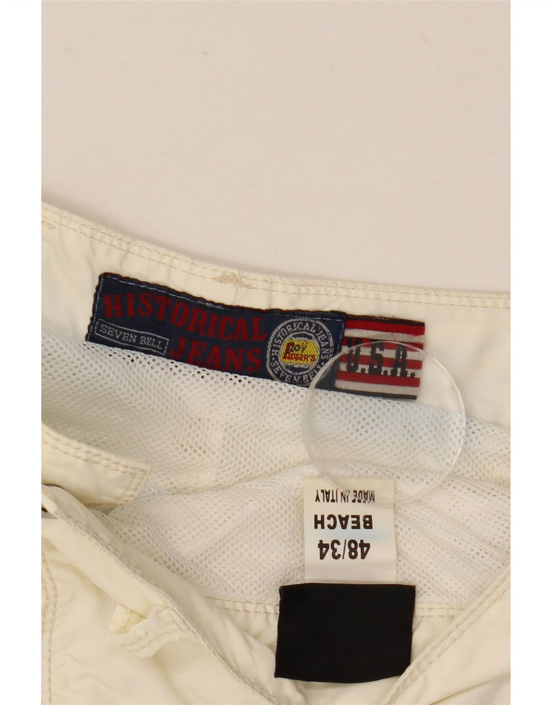 Roy Rogers Womens Casual Shorts IT 48 XL W34  Off White Polyamide