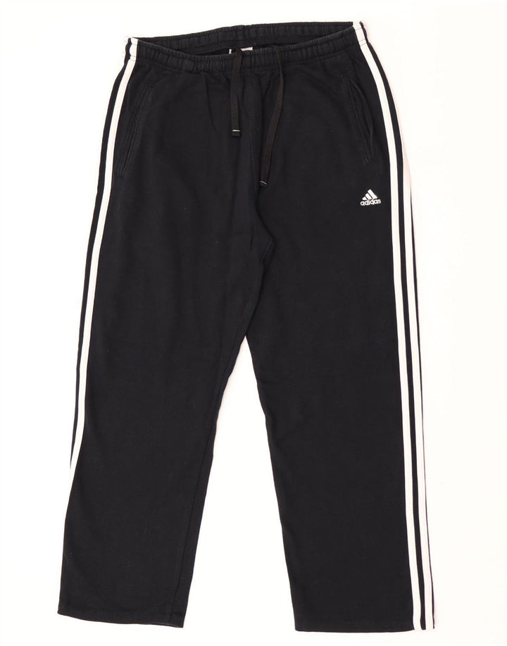 Adidas Mens Tracksuit Trousers UK 40/42 Medium  Black Cotton
