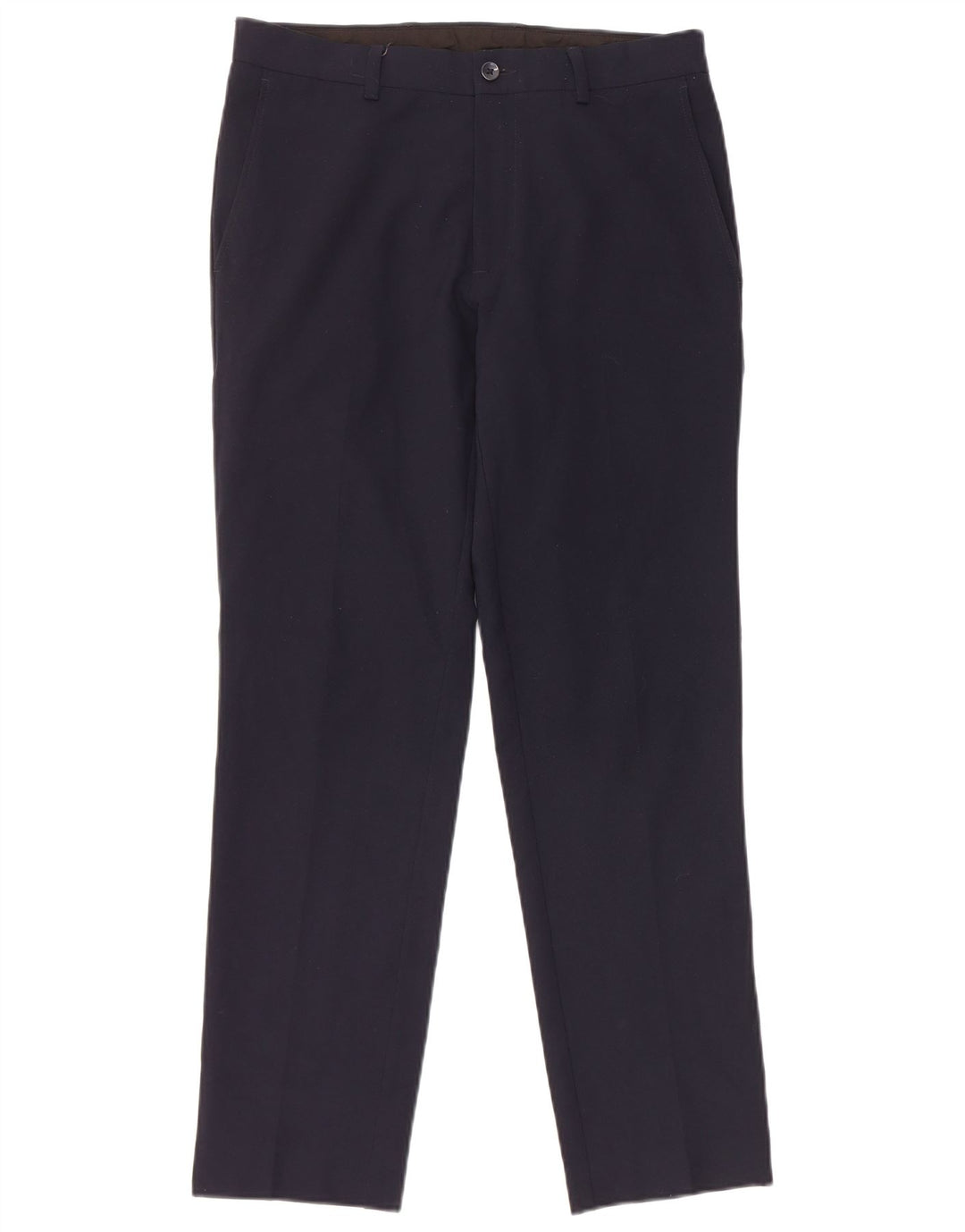 Marks & Spencer Mens Skinny Suit Trousers W30 L29 Navy Blue Polyester