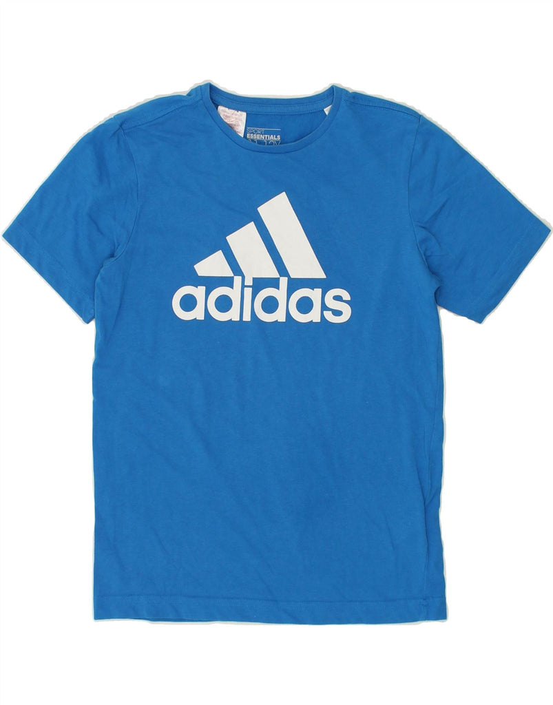 ADIDAS Boys Graphic T-Shirt Top 11-12 Years Blue Cotton | Vintage Adidas | Thrift | Second-Hand Adidas | Used Clothing | Messina Hembry 