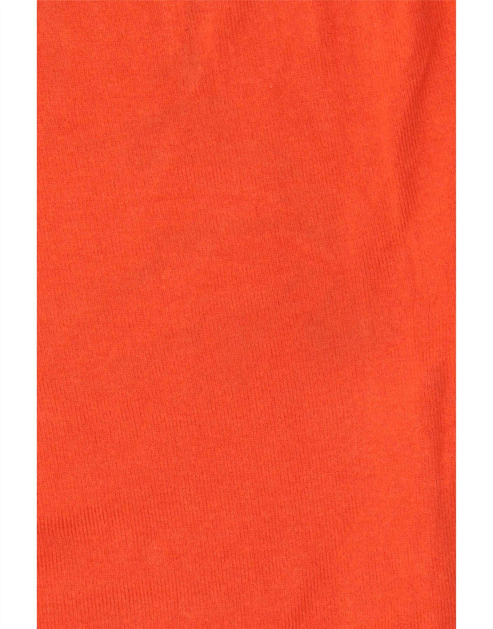 Marks & Spencer Womens Crew Neck Jumper Sweater UK 12 Medium Orange