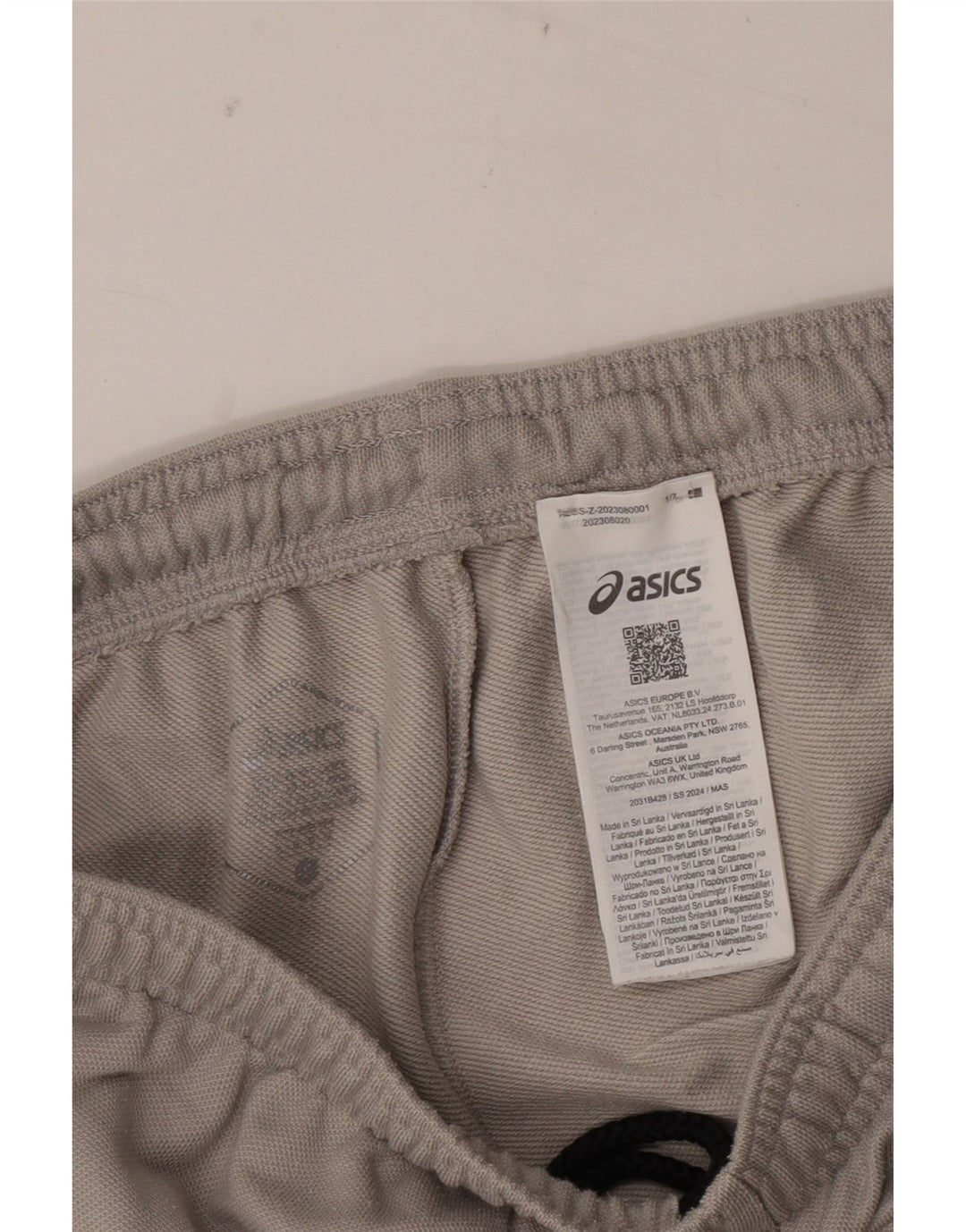Asics Mens Graphic Tracksuit Trousers Joggers Large  Grey Polyester
