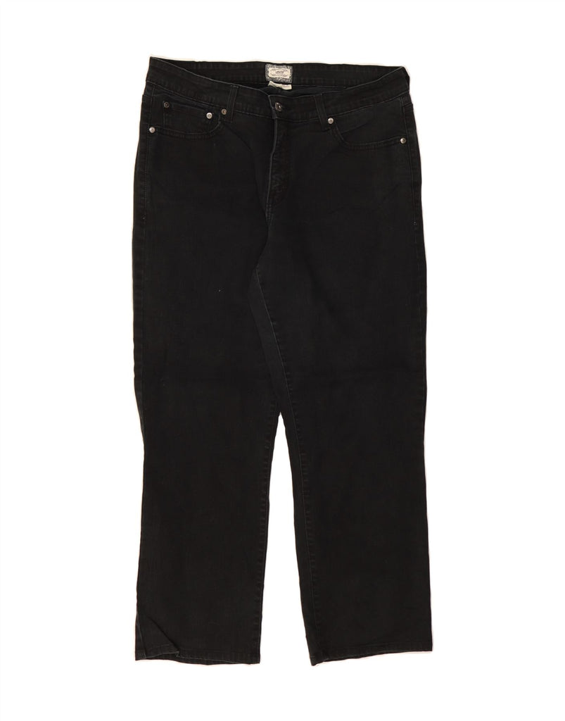 LEVI'S Womens High Waist Straight Jeans US 18 2XL W34 L27 Black Cotton Vintage Levi's and Second-Hand Levi's from Messina Hembry 