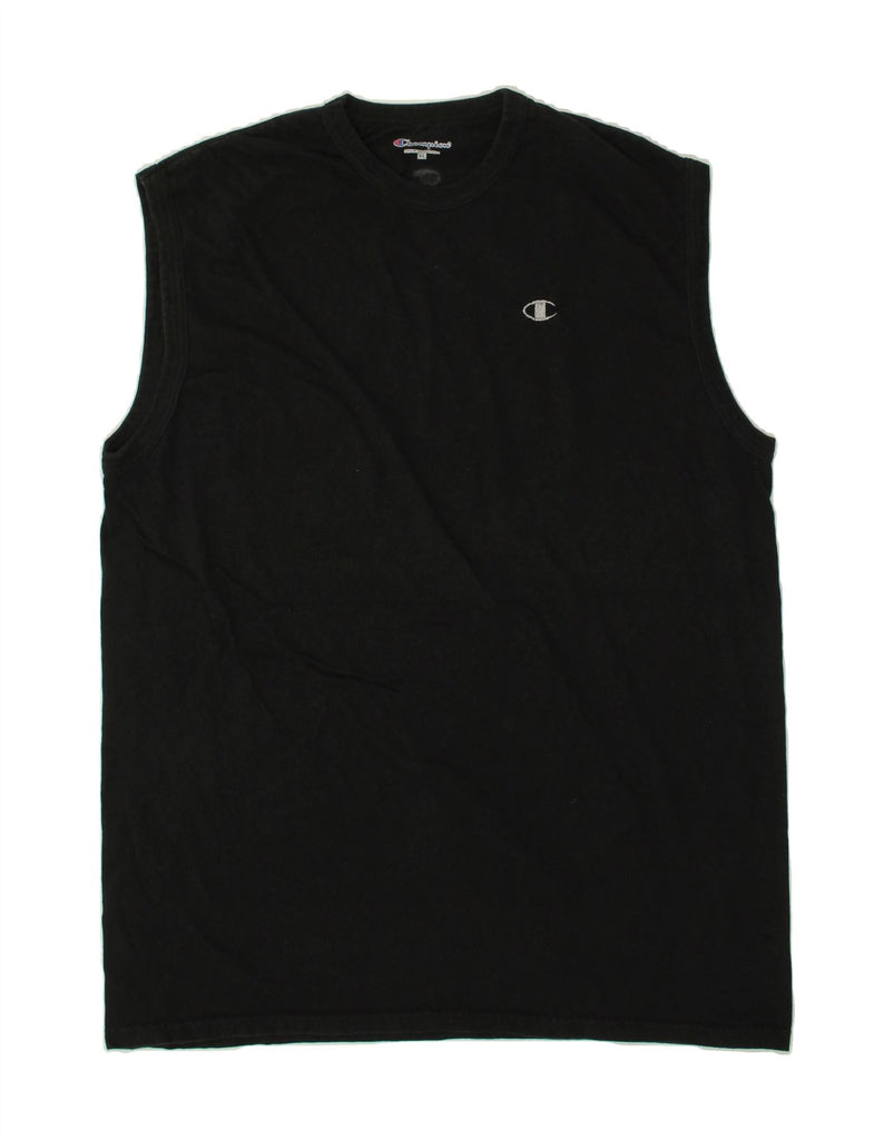 CHAMPION Mens Vest Top XL Black Vintage Champion and Second-Hand Champion from Messina Hembry 