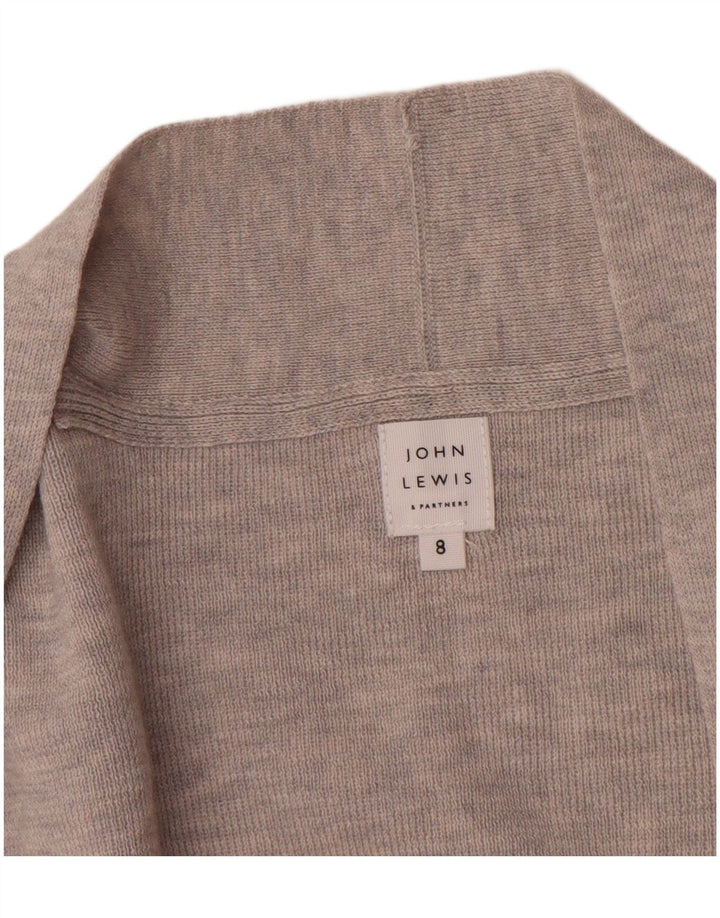 John Lewis Womens Oversized Longline Cardigan Sweater UK 8 Small Grey