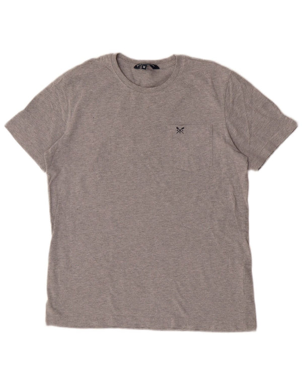 Crew Clothing Mens T-Shirt Top Medium Grey Cotton