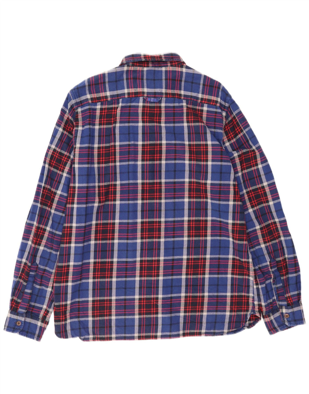 Superdry Mens Flannel Shirt 3XL Blue Check Cotton