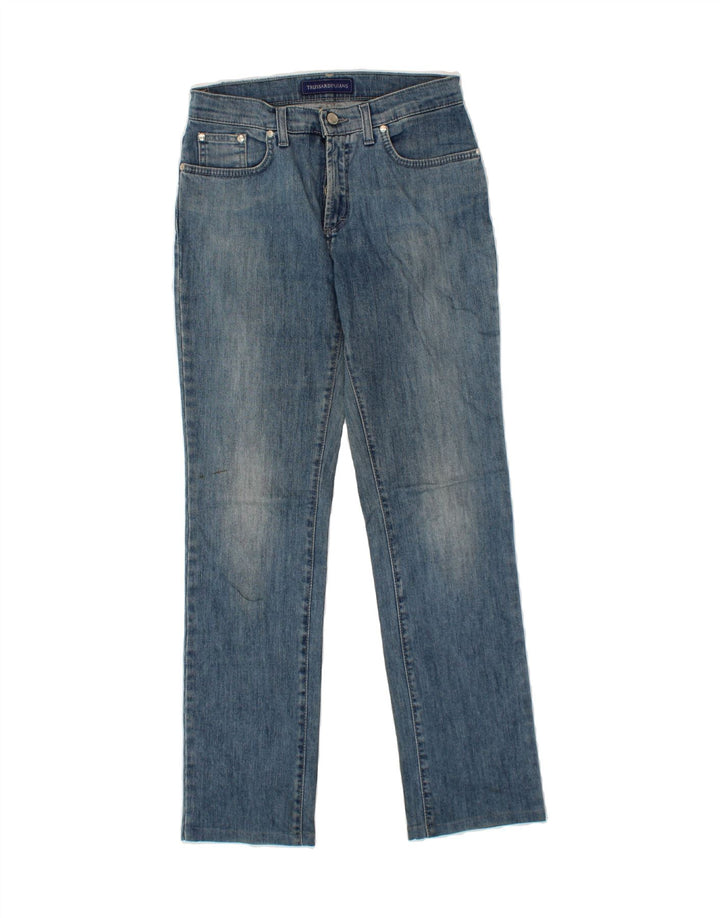 TRUSSARDI Womens Straight Jeans W26 L31 Blue Cotton Vintage Trussardi and Second-Hand Trussardi from Messina Hembry 