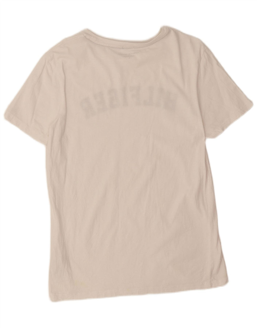 Tommy Hilfiger Mens Graphic T-Shirt Top Large White Cotton