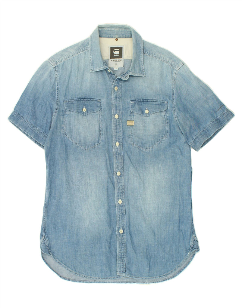 G-STAR Mens Short Sleeve Denim Shirt Medium Blue | Vintage G-Star | Thrift | Second-Hand G-Star | Used Clothing | Messina Hembry 