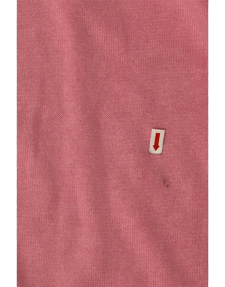 Marks & Spencer Mens V-Neck Jumper Sweater Medium Pink Cotton