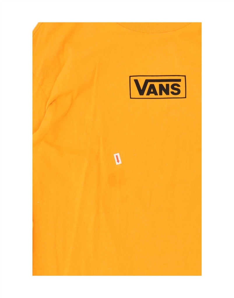 VANS Boys Classic Fit Graphic Top Long Sleeve 15-16 Years Large Yellow | Vintage Vans | Thrift | Second-Hand Vans | Used Clothing | Messina Hembry 