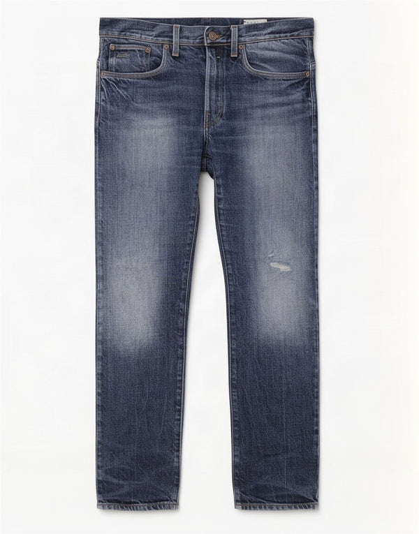 G-Star Mens 3301 Distressed Straight Jeans W34 L30 Blue Cotton