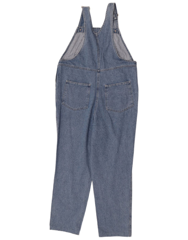 Vintage Womens Dungarees Jeans W36 L28 Blue Floral Cotton