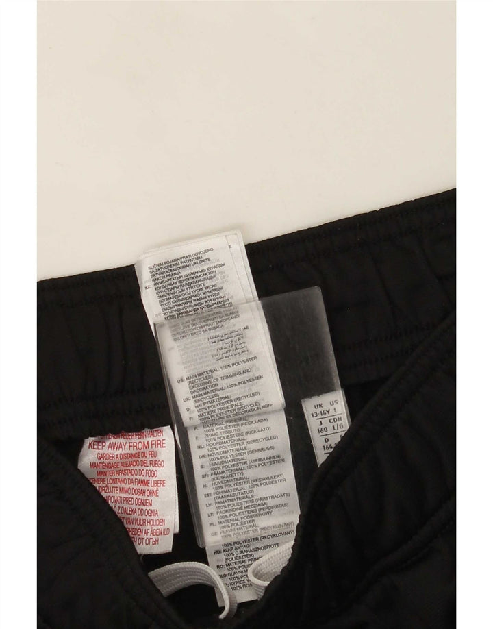Adidas Boys Tracksuit Trousers Joggers 13-14 Years Black Polyester