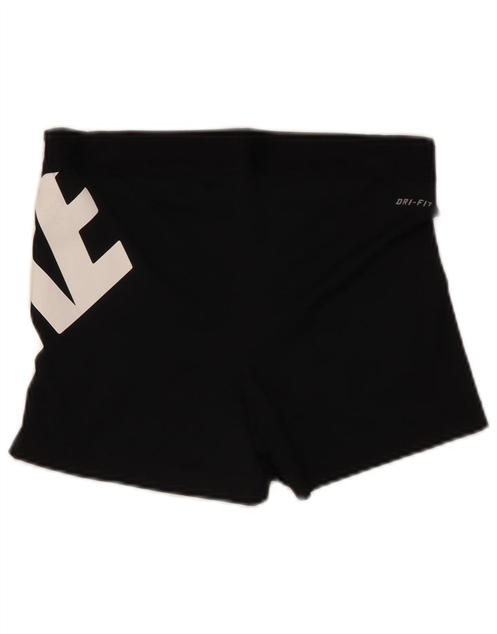 Nike Womens Graphic Sport Shorts UK 14 Large Black Polyester