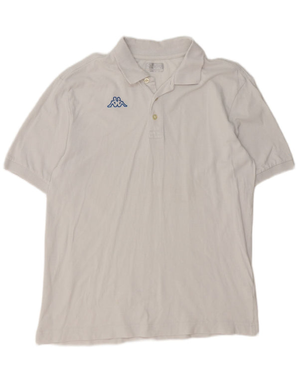 Kappa Mens Polo Shirt XL White Cotton