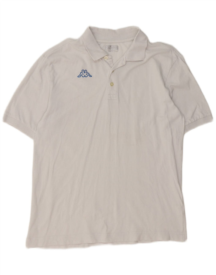 Kappa Mens Polo Shirt XL White Cotton