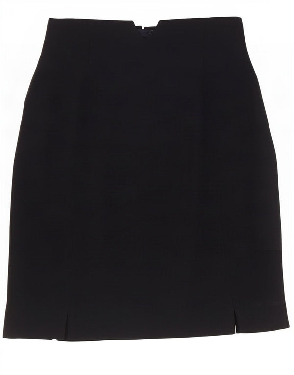 Escada Womens Pencil Skirt EU 40 Medium W27 Navy Blue Wool