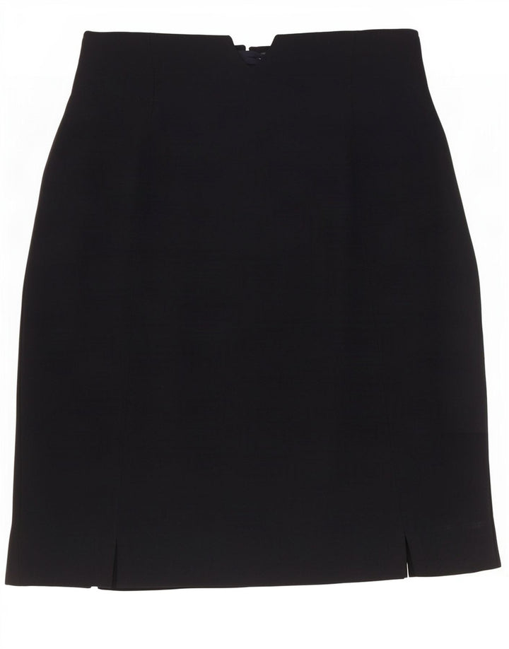 Escada Womens Pencil Skirt EU 40 Medium W27 Navy Blue Wool