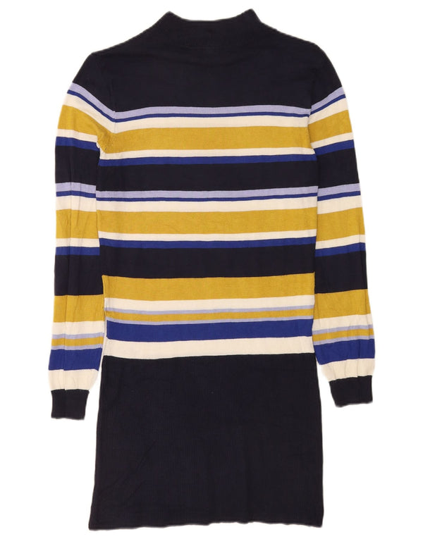 Marks & Spencer Womens Long Sleeve Jumper Dress UK 10 Small Multicoloured