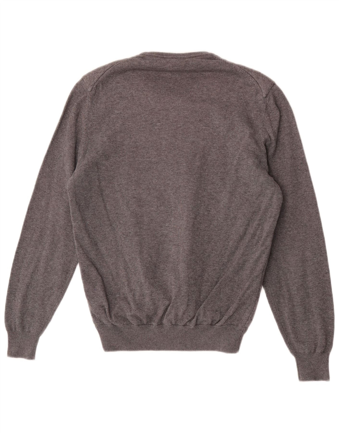 Massimo Dutti Womens Crew Neck Jumper Sweater UK 14 Medium Grey Polyester